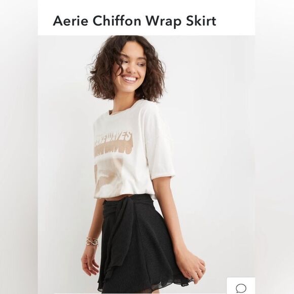 Aerie Chiffon Wrap Skirt - Picture 4 of 14